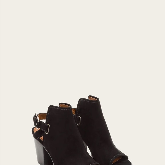 Frye dani shield slingback sandal heel open toe ankle strap suede leather 8.5 - Picture 10 of 10